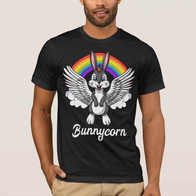 Magical kanin Bunnycorn för CuteRabbit Unicorn T Shirt (Framsida)