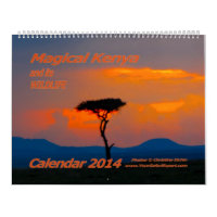 Magical Kenya och dess djurliv Calendar 2014 2-Pg.