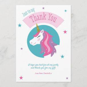 Magical kort för Unicornfödelsedagtack