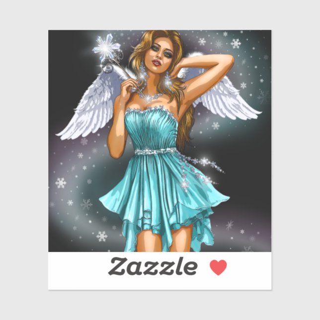 Magical kvinnlig fe klistermärken (Ark)