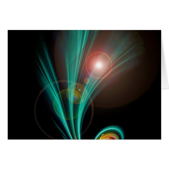 Magical ljust och energi - Licht und Energie 6 Hälsningskort (Framsidan Horizontal)