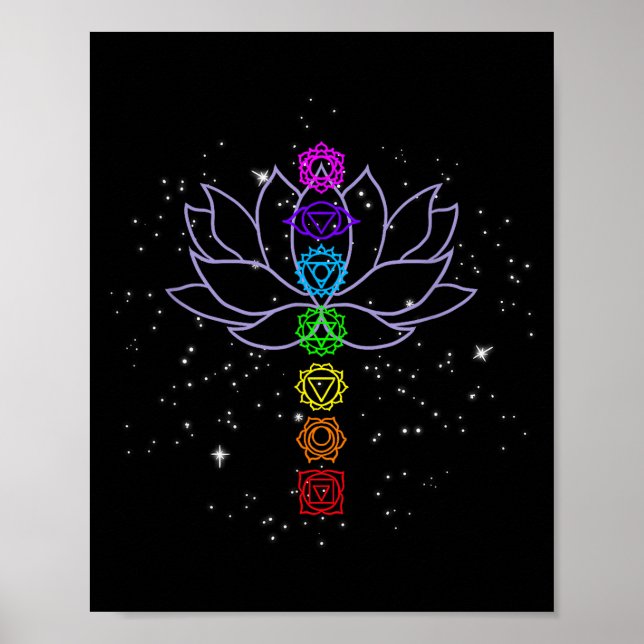 Magical Mandala Lotus Lines Cool Mandala Design Lo Poster (Framsidan)
