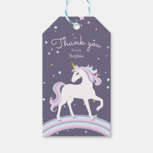 Magical märkre för Unicorntackgåva Presentetikett