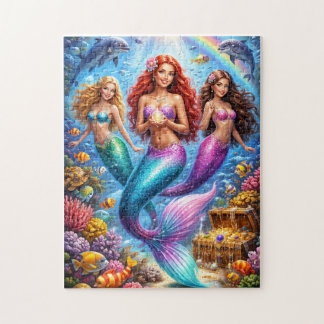 Magical Mermaid Lagoon Bright Underwater Fantasy  Pussel