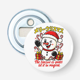 Magical Merry Christmas Snowman Festive Candy Cane Flasköppnare