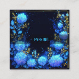 Magical Midnight Garden Floral Fyrkantigt Visitkort