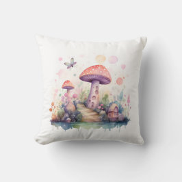 Magical Mistic Colorful Mushroom houses Kudde