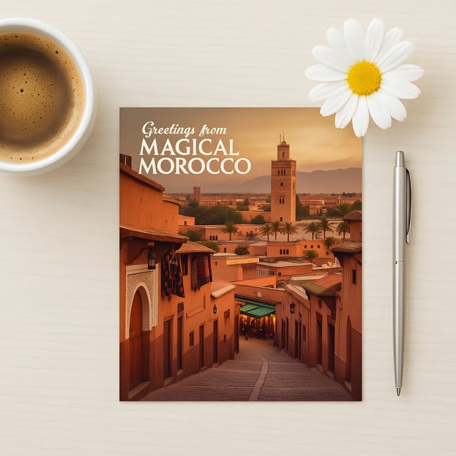 Magical Morocco Sunset View Koutoubia Marrakech  Vykort (Skapare uppladdad)