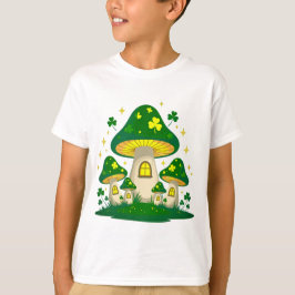 Magical Mushroom Village With Glowing T Shirt