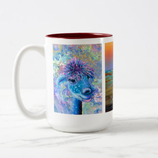 magical mystisk alpacasmugg Två-Tonad mugg