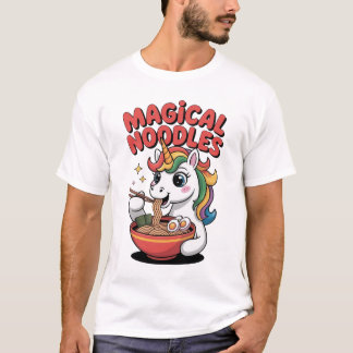 Magical Noodles Unicorn Ramen Lover Kawaii T Shirt