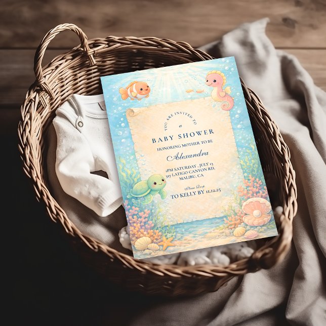 Magical Ocean Nursery Baby Shower Inbjudningar (Skapare uppladdad)