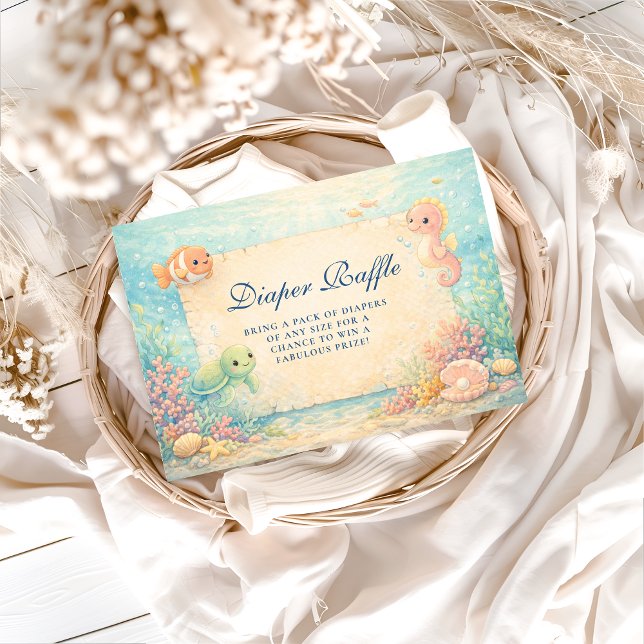 Magical Ocean Nursery Diapper Raffle Tilläggskort (Skapare uppladdad)