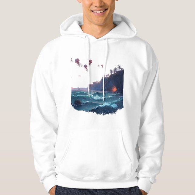 Magical Ocean Scene with Phosphorescent Plankton & Hoodie (Framsida)