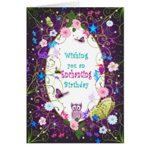 Magical och förtrollande födelsedag som är hälsningskort
