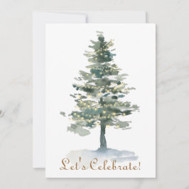 Magical party för jul för helgdag för skogträdljus inbjudningar