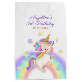 Magical Pastel Rainbow Stars Unicorn Birthday 