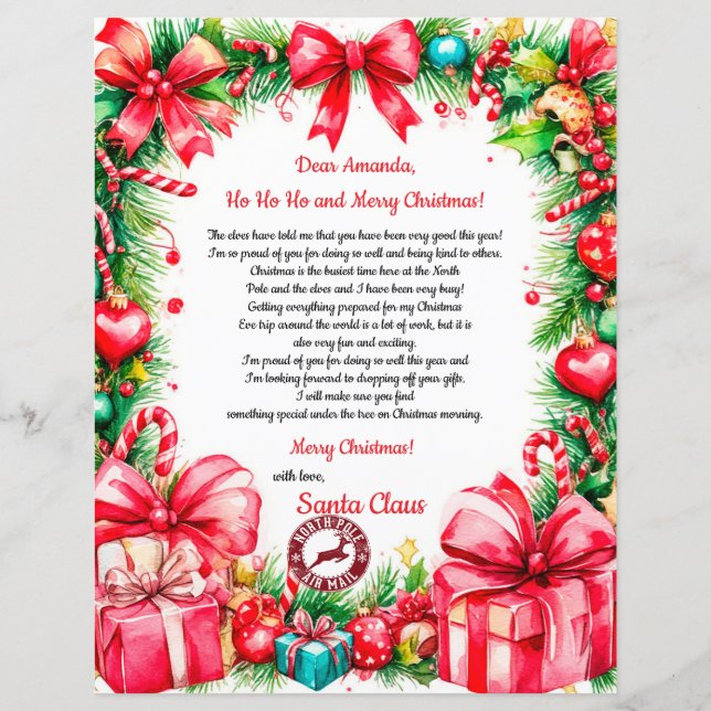 Magical Personalized Letter from Santa Claus (Framsida)