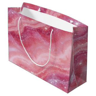 Magical Pink Galaxy Sparkle & Marble Texture