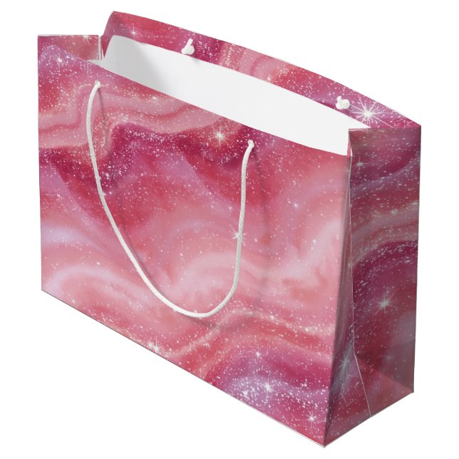 Magical Pink Galaxy Sparkle & Marble Texture (Baksidan Vinklad)