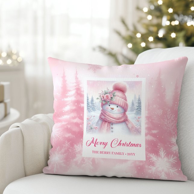 Magical Pinkmas Winter Forest Kids Room Pillow Kudde (Magical Pinkmas Winter Forest Kids Room Pillow)
