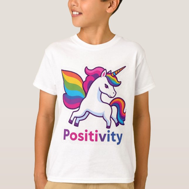Magical Positivity Sticker T-Shirt Design (Framsida)