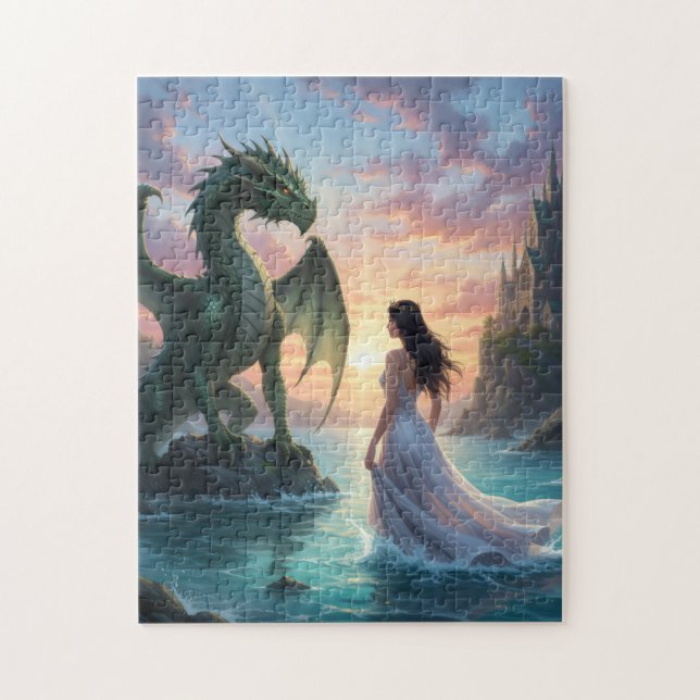Magical Princess & Dragon puzzle Pussel (Vertikal)