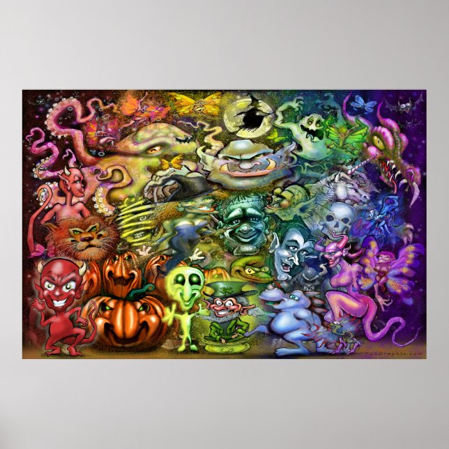 Magical Rainbow of Creatures Poster (Framsidan)