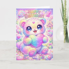 Magical Rainbow Puppy Children's Birthday Card Kort