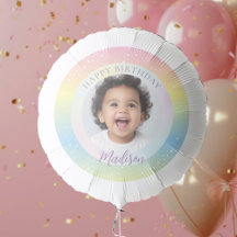 Magical Rainbow Stars Kids Photo Happy Birthday