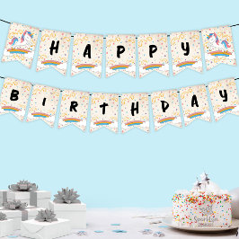 Magical Rainbow Unicorn Birthday Vimplar