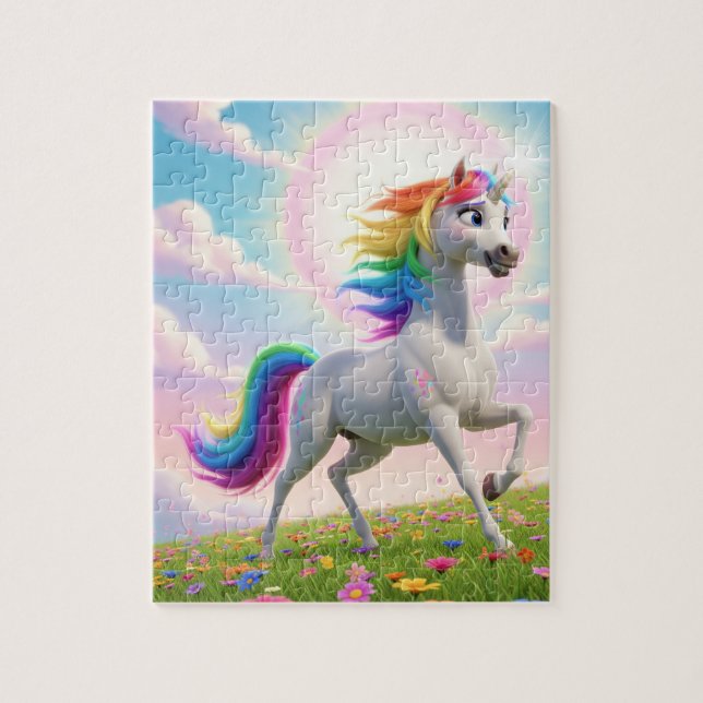 Magical Rainbow Unicorn Pussel (Vertikal)