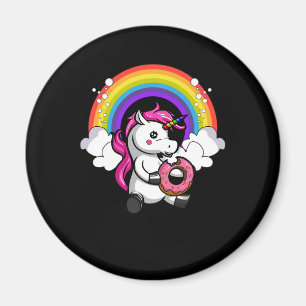 Magical regnbåge för Unicornmunkälskare Magnet