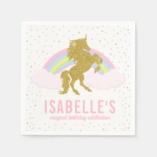 Magical regnbåge- och Unicornservetter Pappersservett
