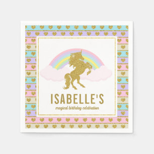Magical regnbåge- och Unicornservetter Pappersservett