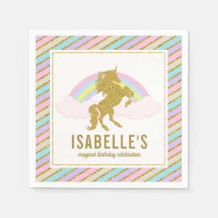 Magical regnbåge- och Unicornservetter Pappersservett