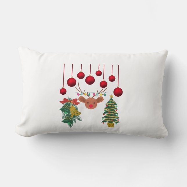 Magical Reindeer Bells and Christmas Tree Design  Lumbarkudde (Framsida)