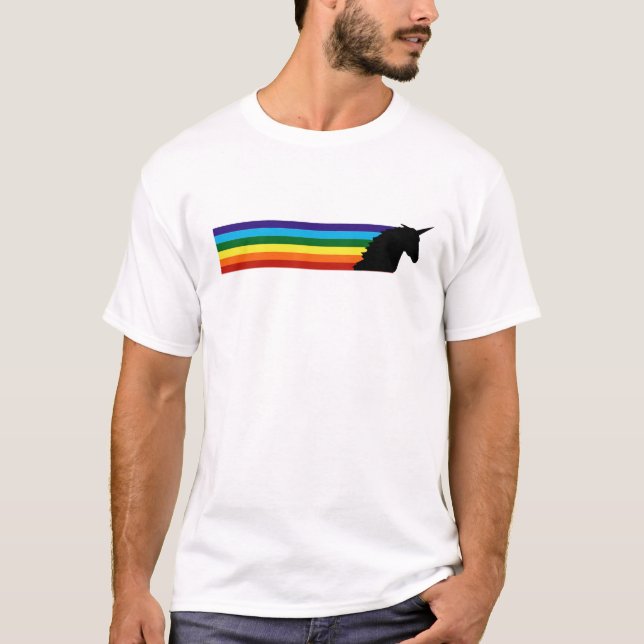 Magical rusa Tshirt för Unicornregnbågehingst Tee (Framsida)