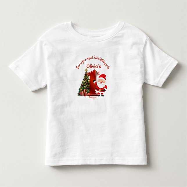Magical Santa Birthday Design for Kids T Shirt (Framsida)