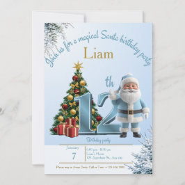Magical Santa Birthday Invitation – 12th Birthday Tack Kort