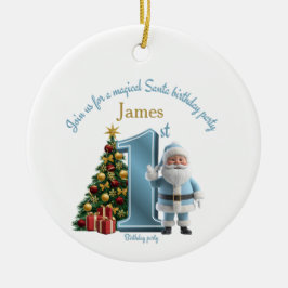 Magical Santa Birthday Invitation – 1st Birthday Julgransprydnad Keramik