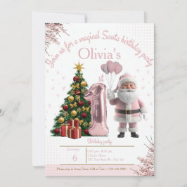 Magical Santa Birthday Invitation – 1st Birthday Tack Kort