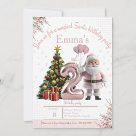 Magical Santa Birthday Invitation – 2nd Birthday Tack Kort