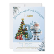 Magical Santa Birthday Invitation – 3rd Birthday