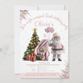 Magical Santa Birthday Invitation – 4th Birthday Tack Kort