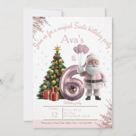 Magical Santa Birthday Invitation – 6th Birthday Tack Kort