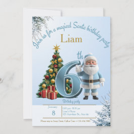 Magical Santa Birthday Invitation – 6th Birthday Tack Kort