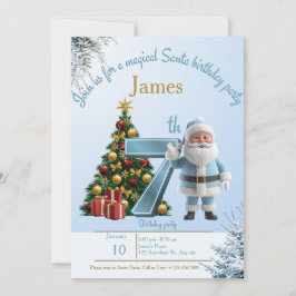 Magical Santa Birthday Invitation – 7th Birthday Tack Kort