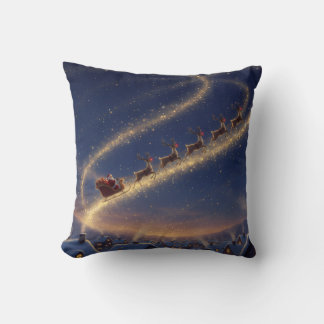 Magical Santa Christmas Pattern Starry Night Sky Kudde