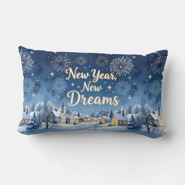 Magical Santa Night Throw Pillow Lumbarkudde (Baksida)